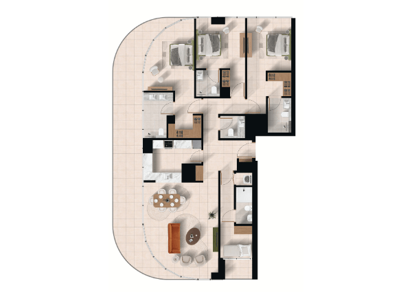 3 Bedroom Apartments