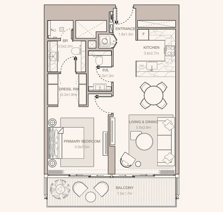 1 bedroom Apartments