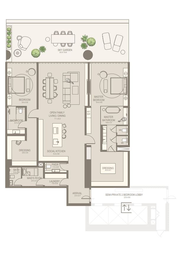 2 bedroom Villa