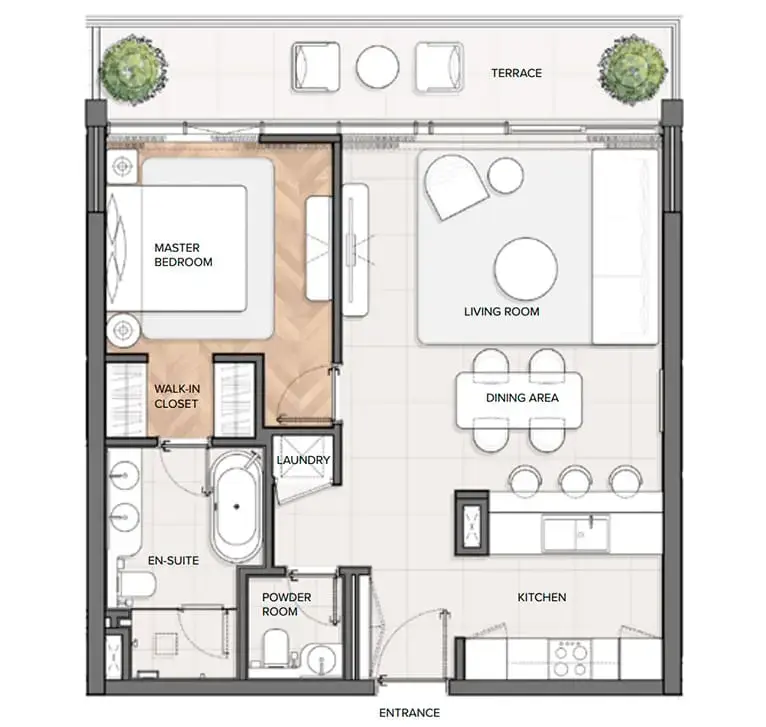 1 Bedroom Apartments