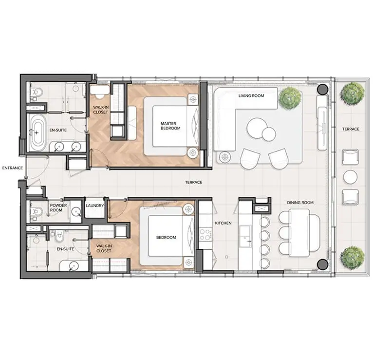2 Bedroom Apartments