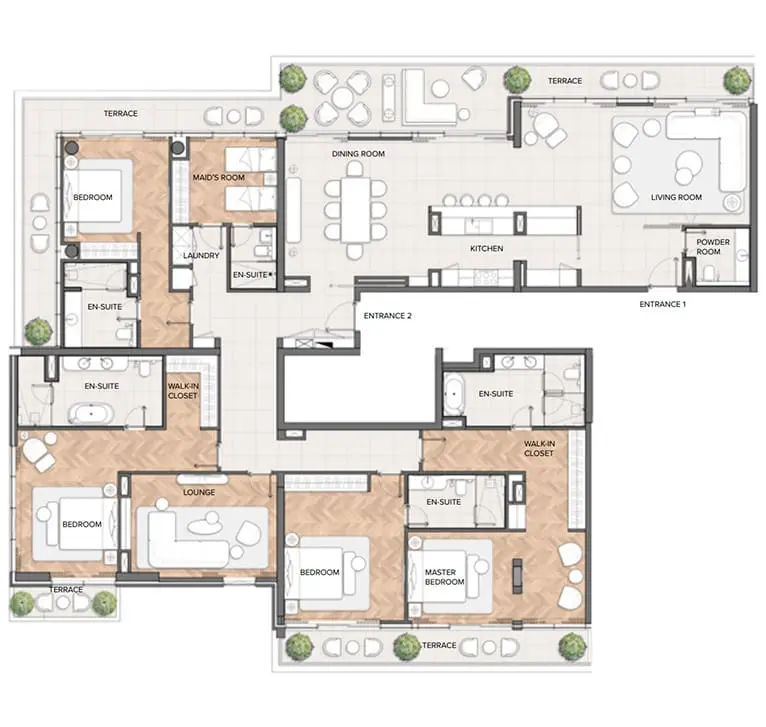4 Bedrooms Penthouses